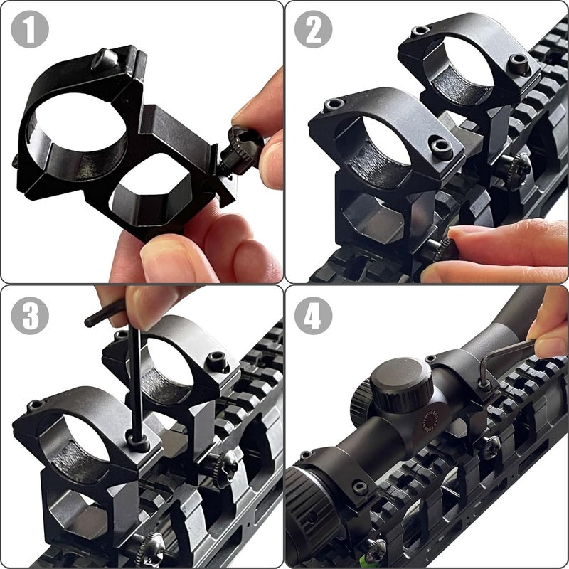 UUQ High Profile 1-Inch Scope Mount Rings, 2-Pack for for Dovetail and Picatinny Rails - Image 5